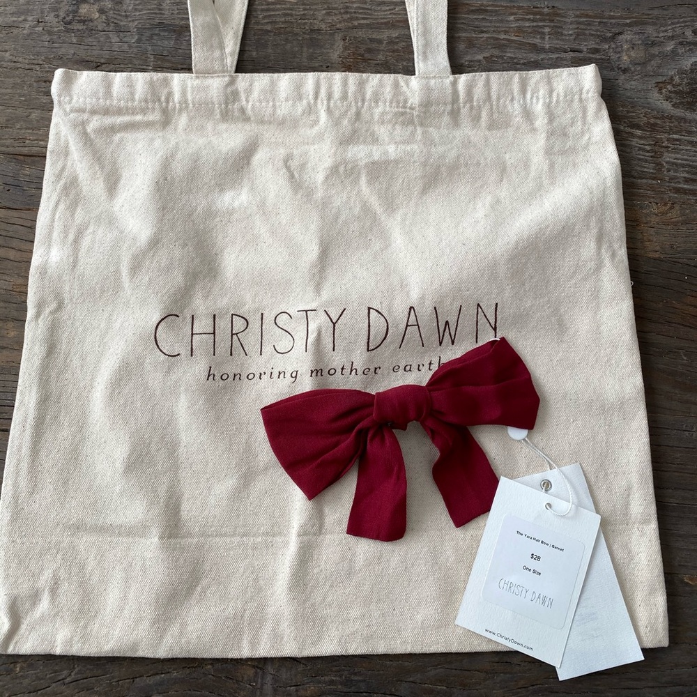 CHRISTY DAWN hair bow clip in garnet